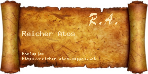 Reicher Atos névjegykártya